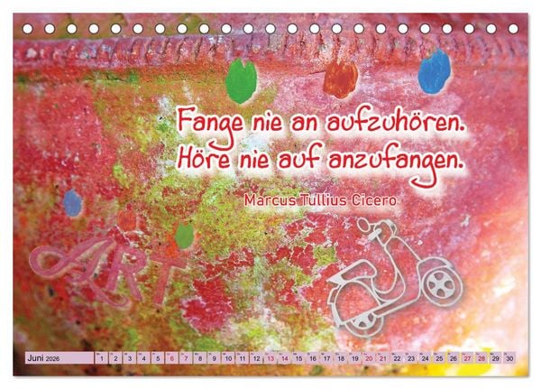 Produktbild: Erfolg hat 3 Buchstaben TUN (Tischkalender 2026 DIN A5 quer), CALVENDO Monatskalender