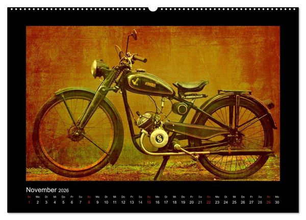Produktbild: Motorrad Oldtimer (hochwertiger Premium Wandkalender 2026 DIN A2 quer), Kunstdruck in Hochglanz
