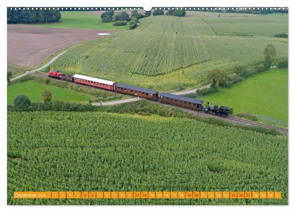 Produktbild: Dampfeisenbahnen in Deutschland (Wandkalender 2026 DIN A2 quer), CALVENDO Monatskalender