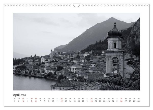 Produktbild: Limone sul Garda schwarzwei&szlig; (Wandkalender 2026 DIN A3 quer), CALVENDO Monatskalender
