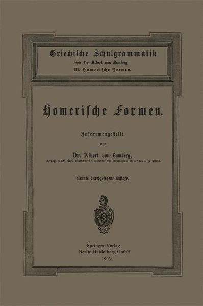 Produktbild: Griechische Schulgrammatik