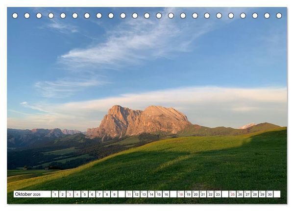 Produktbild: Seiser Alm Sommer (Tischkalender 2026 DIN A5 quer), CALVENDO Monatskalender
