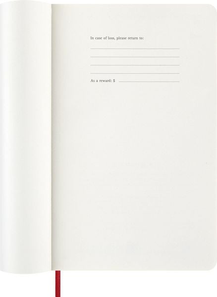 Produktbild: Moleskine 12 Monate Wochen Notizkalender 2027, Large/A5, 1 Wo = 1 Seite, rechts linierte Seite, Weicher Einband, Scharlachrot