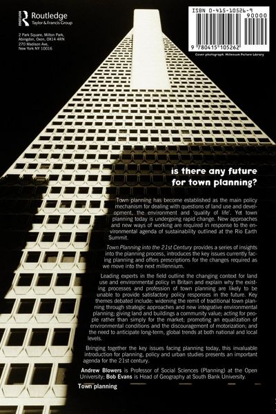 Produktbild: Town Planning into the 21st Century