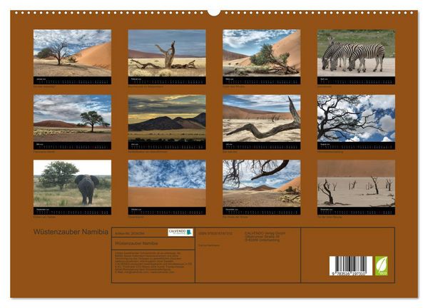 Produktbild: W&uuml;stenzauber Namibia (hochwertiger Premium Wandkalender 2026 DIN A2 quer), Kunstdruck in Hochglanz
