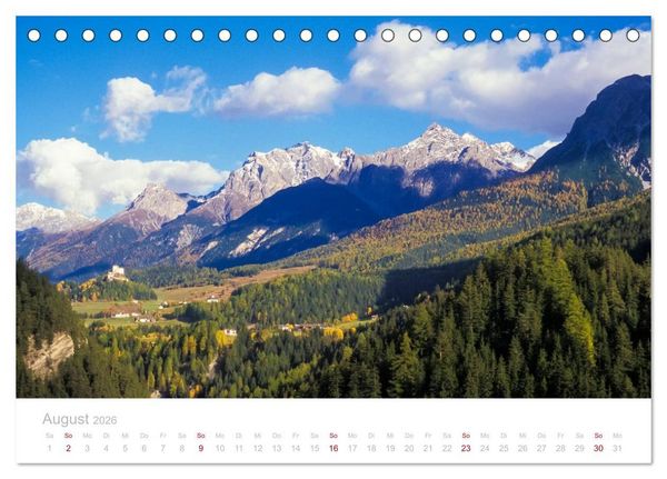 Produktbild: Graub&uuml;nden Engadin 2026 (Tischkalender 2026 DIN A5 quer), CALVENDO Monatskalender
