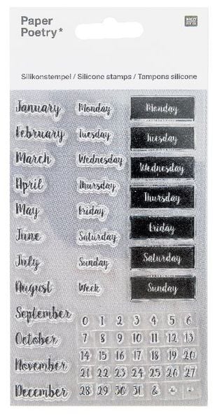 Produktbild: SILIKONSTEMPEL, KALENDER, HANDSCHRIFT