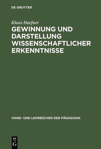 Produktbild: Gewinnung und Darstellung wissenschaftlicher Erkenntnisse
