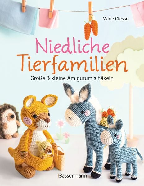Niedliche Tierfamilien - Große und kleine Amigurumis häkeln, Taschenbuch von Marie Clesse, Bassermann, 9783809449348