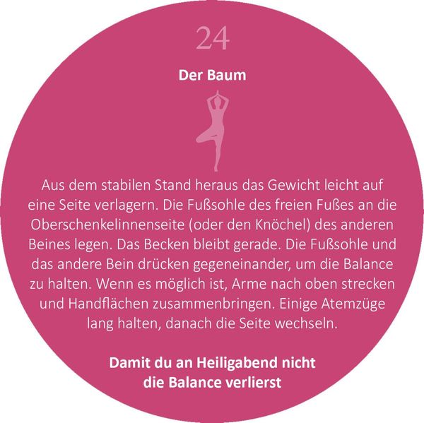 Adventskalender in der Dose. 24 kleine Yoga-Auszeiten für den Advent