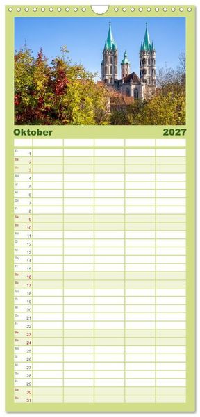 Produktbild: Familienplaner 2027 - Sachsen-Anhalt - Eine Sch&ouml;nheit in der Mitte Deutschlands mit 5 Spalten (Wandkalender, 21 x 45 cm) CALVENDO