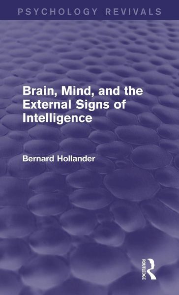 Produktbild: Brain, Mind, and the External Signs of Intelligence