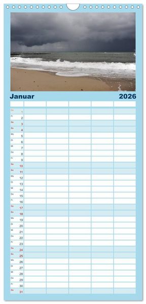 Produktbild: Familienplaner 2026 - K&uuml;hlungsborn mit 5 Spalten (Wandkalender, 21 x 45 cm) CALVENDO