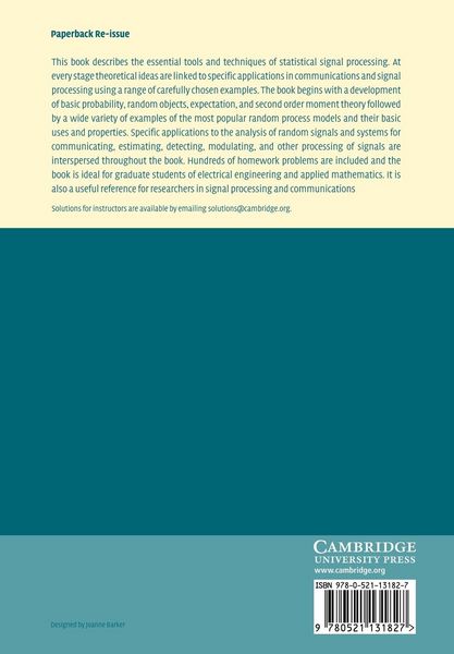 Produktbild: An Introduction to Statistical Signal Processing