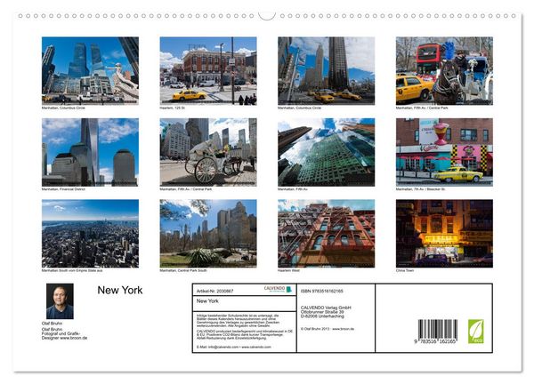 Produktbild: New York (hochwertiger Premium Wandkalender 2026 DIN A2 quer), Kunstdruck in Hochglanz