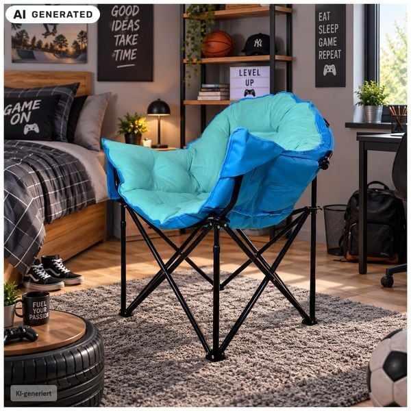 Produktbild: HTI-Living Klappbarer Komfortsessel mit weichem Velvet Bezug