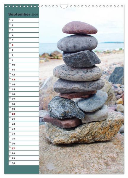 Produktbild: Steinmanderl - Der Steinm&auml;nnchen Geburtstagskalender (Wandkalender 2026 DIN A3 hoch), CALVENDO Monatskalender