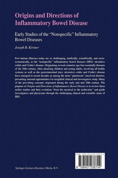Produktbild: Origins and Directions of Inflammatory Bowel Disease