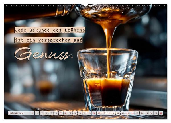 Produktbild: Kaffeemagie - Ein Jahr voller Genussmomente (Wandkalender 2026 DIN A2 quer), CALVENDO Monatskalender