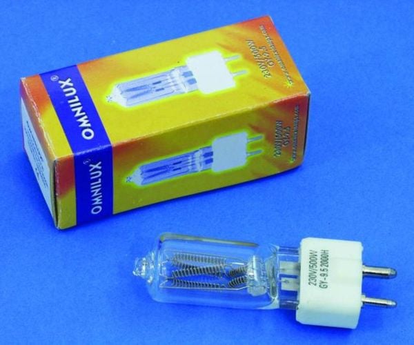 Omnilux Studiolampe Halogen Lichteffekt Leuchtmittel 230V GY9.5 500W Weiß