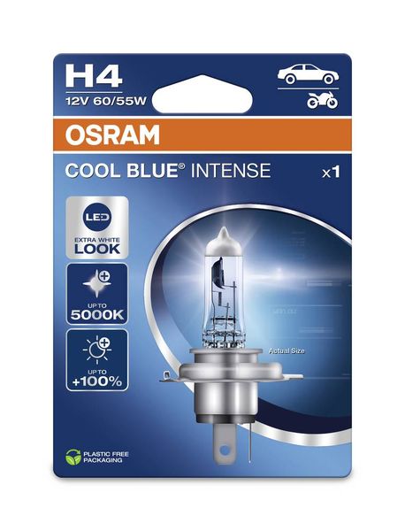 Produktbild: Osram Automotive 4062172395625 Halogen Leuchtmittel COOL BLUE&reg; INTENSE H4 60/55W 12V