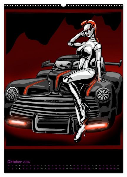 Produktbild: CYBER PINUPS (Wandkalender 2026 DIN A2 hoch), CALVENDO Monatskalender