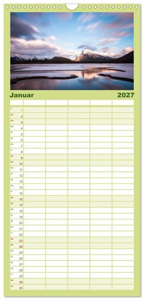 Produktbild: Familienplaner 2027 - Wunder Natur II mit 5 Spalten (Wandkalender, 21 x 45 cm) CALVENDO