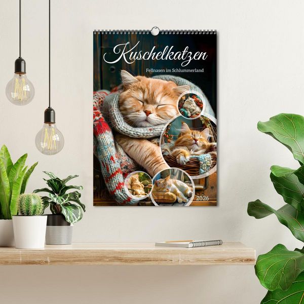 Produktbild: Kuschelkatzen - Fellnasen im Schlummerland (Wandkalender 2026 DIN A3 hoch), CALVENDO Monatskalender