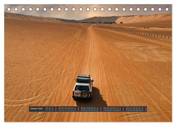 Produktbild: OMAN Offroad Travel Log (Tischkalender 2026 DIN A5 quer), CALVENDO Monatskalender