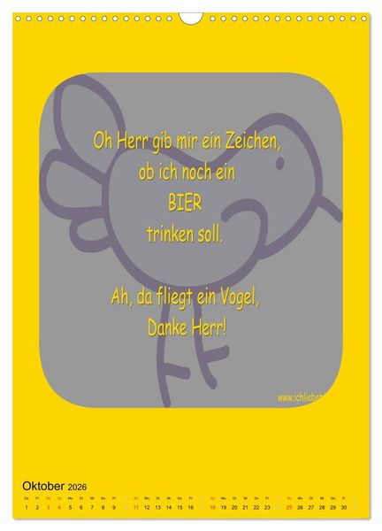Produktbild: Ich liebe Bier (Wandkalender 2026 DIN A3 hoch), CALVENDO Monatskalender