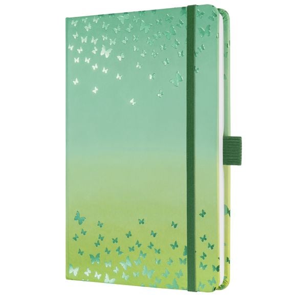 Produktbild: SIGEL JN347 Notizbuch Jolie, Butterfly Confetti Lime, ca. A5, liniert