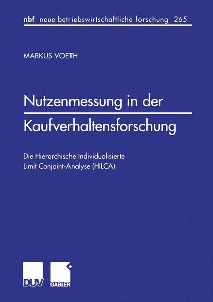 Produktbild: Nutzenmessung in der Kaufverhaltensforschung