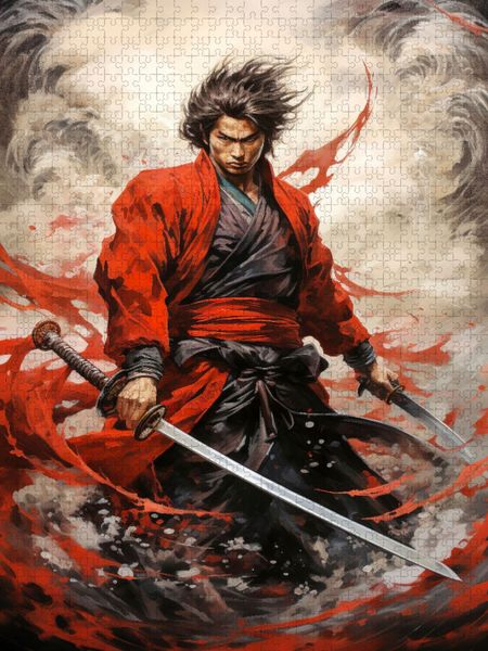 Produktbild: CALVENDO Puzzle Der furchtlose Samurai | 1000 Teile Lege-Gr&ouml;&szlig;e 64x48cm Foto-Puzzle f&uuml;r gl&uuml;ckliche Stunden