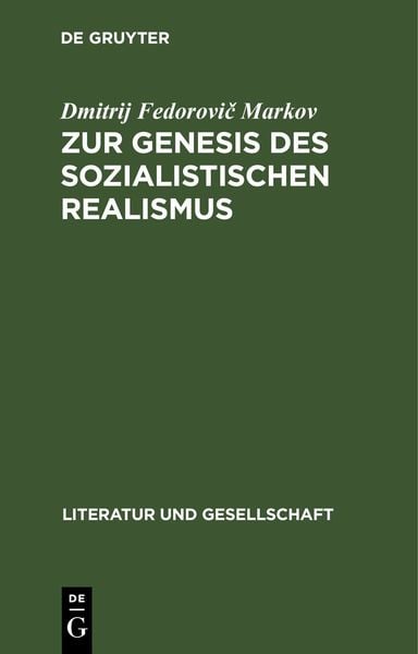 Produktbild: Zur Genesis des sozialistischen Realismus