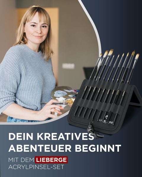Produktbild: LIEBERGE Acrylpinsel &brvbar; 9 Pinsel