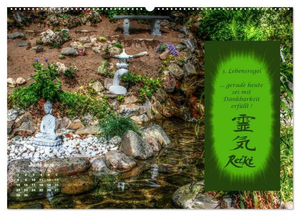 Produktbild: REIKI - Chakrameditation (Wandkalender 2026 DIN A2 quer), CALVENDO Monatskalender