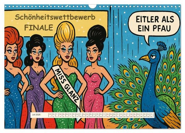 Produktbild: Tierischer Humor im Alltag (Wandkalender 2026 DIN A3 quer), CALVENDO Monatskalender