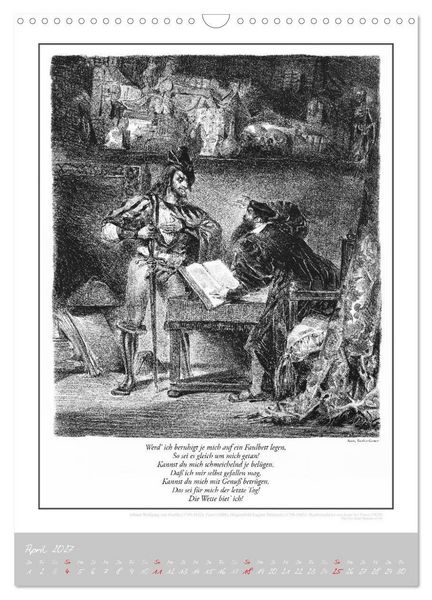 Produktbild: Faust - Weltliteraturkalender (Wandkalender 2027 DIN A3 hoch), CALVENDO Monatskalender