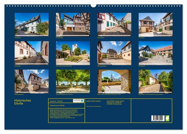 Produktbild: Historisches Eltville (Wandkalender 2026 DIN A2 quer), CALVENDO Monatskalender