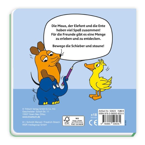 Produktbild: Tr&ouml;tsch Die Maus Pappenbuch Mein erstes Spielbuch