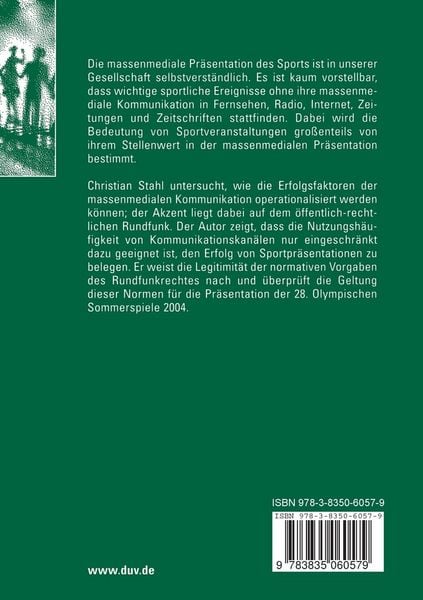 Produktbild: Erfolg in der massenmedialen Sportpr&auml;sentation