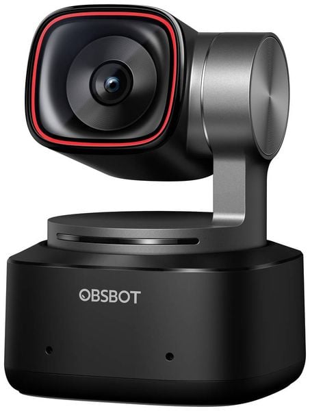 Obsbot Tiny 2 PTZ 4K-Webcam 3840 x 2160 Pixel Gestensteuerung, Sprachsteuerung, Schnelles Auto-Tracking per AI, Standfuß