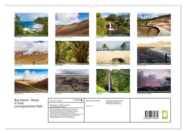 Produktbild: Big Island - Reise in eine unvergessliche Welt (hochwertiger Premium Wandkalender 2026 DIN A2 quer), Kunstdruck in Hochglanz