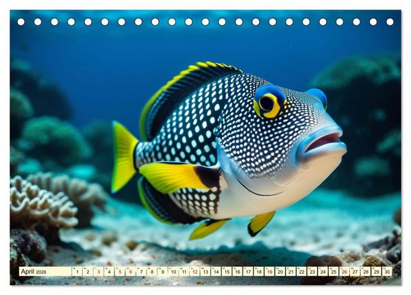 Produktbild: Faszinierende Fische (Tischkalender 2026 DIN A5 quer), CALVENDO Monatskalender