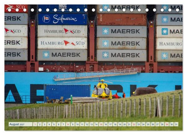 Produktbild: JadeWeserPort Impressionen vom Containerterminal in Wilhelmshaven (Tischkalender 2027 DIN A5 quer), CALVENDO Monatskalender