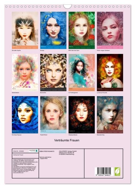 Produktbild: Vertr&auml;umte Frauen (Wandkalender 2026 DIN A3 hoch), CALVENDO Monatskalender