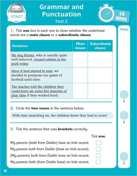 Produktbild: Grammar, Reading & Maths 10-Minute SATs Tests Ages 10-11