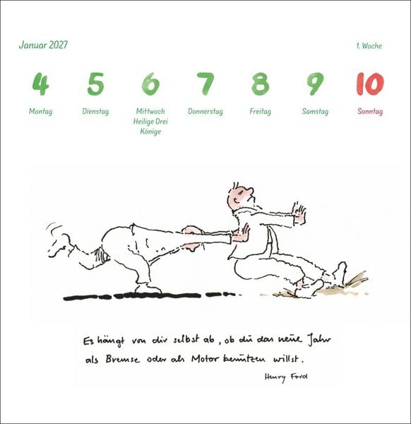 Produktbild: Helme Heine: Philosophisches Premium-Postkartenkalender 2027