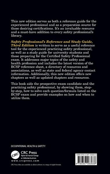 Produktbild: Safety Professional's Reference and Study Guide, Third Edition
