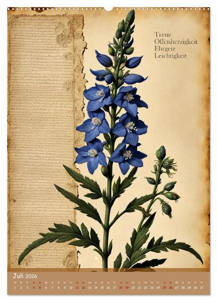 Produktbild: Geburtsblume, dein florales Sternzeichen (Wandkalender 2026 DIN A2 hoch), CALVENDO Monatskalender